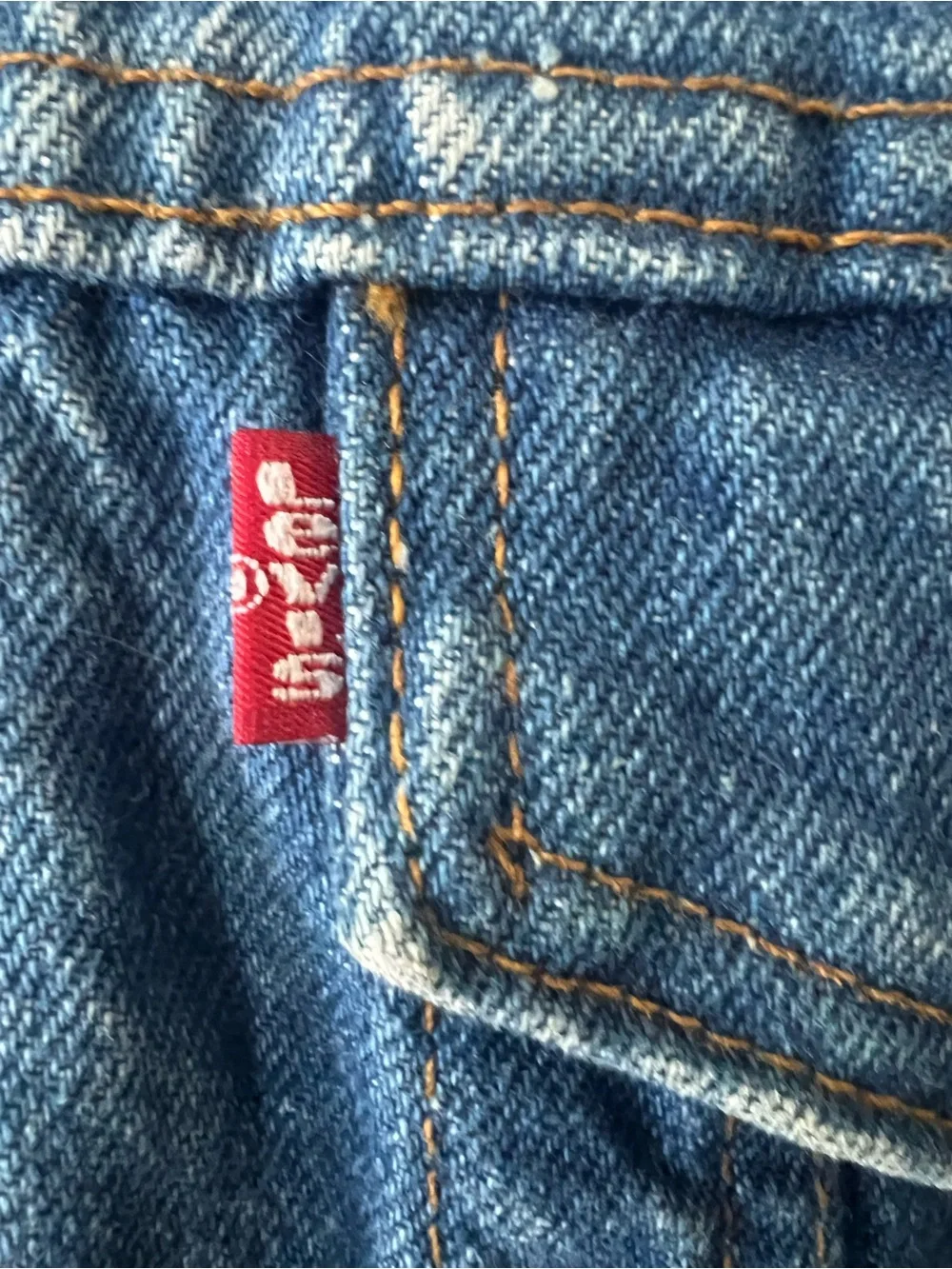 VTG Levis 70506 0216 Denim Trucker Jacket USA Made Size 48R Red Tab - Picture 10 of 13